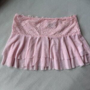 Pink Lace Mini Skirt | I Am Gia Skirt | size XS